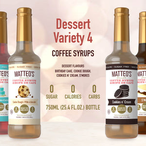 Matteo's Dessert Flavours, Variety Pack, (4 Flavors)