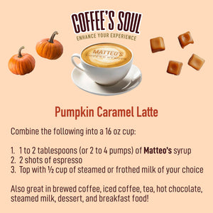Sirop de café sans sucre, caramel de citrouille