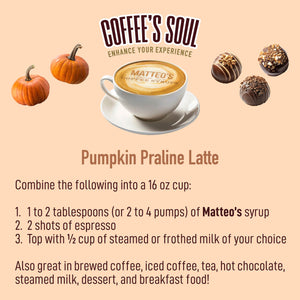 Sirop de café sans sucre, Praliné Citrouille