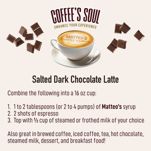 Sugar Free Coffee Syrup, Salted Dark Chocolate (1L)