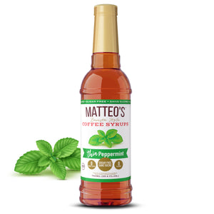 Sirop de café sans sucre, menthe poivrée