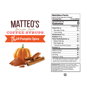 Sugar Free Coffee Syrup, Pumpkin Spice