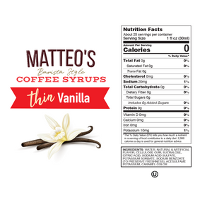 Sugar Free Coffee Syrup, Vanilla