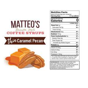 Sugar Free Coffee Syrup, Caramel Pecan
