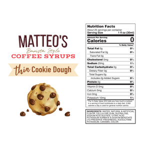 Sugar Free Coffee Syrup, Cookie Dough