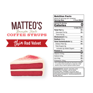 Sugar Free Coffee Syrup, Red Velvet