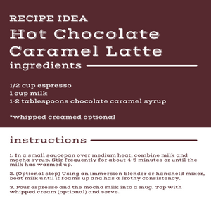 Sirop de Café Sans Sucre, Chocolat Caramel