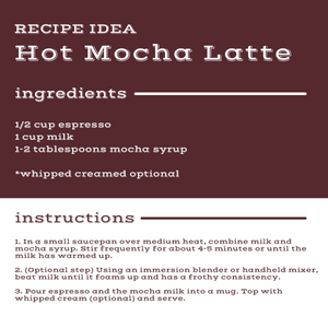 Sirop de café sans sucre, moka