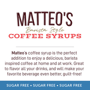Sirop de café sans sucre de Matteo, vanille française