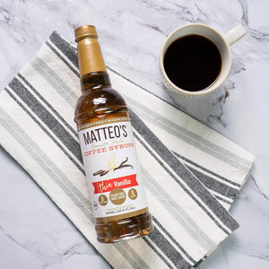 Sirop de café sans sucre de Matteo, biscuits et crème