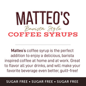 Sirop de café sans sucre de Matteo, biscuits et crème