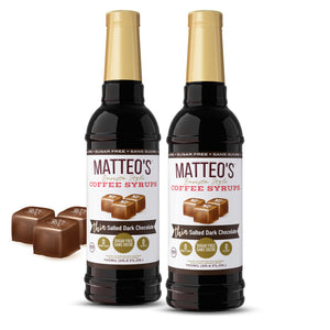 Sirop de café sans sucre, chocolat noir salé