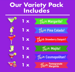 Sugar Free Cocktail Syrup, Variety Pack, (6 Flavors)