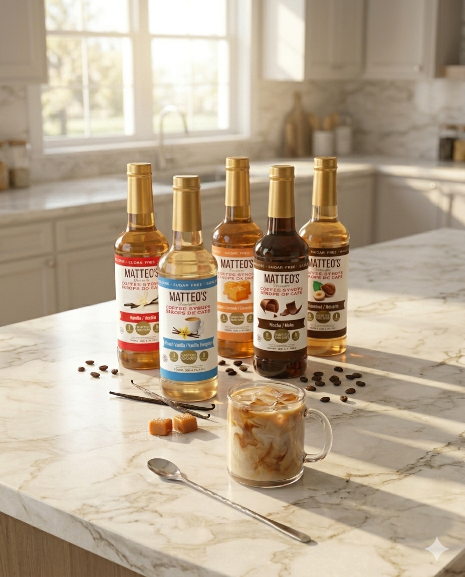 The café-counter coffee syrup.