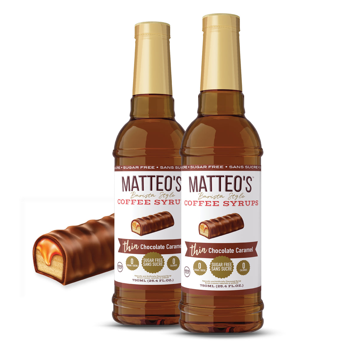 Sirop de Café Sans Sucre, Chocolat Caramel