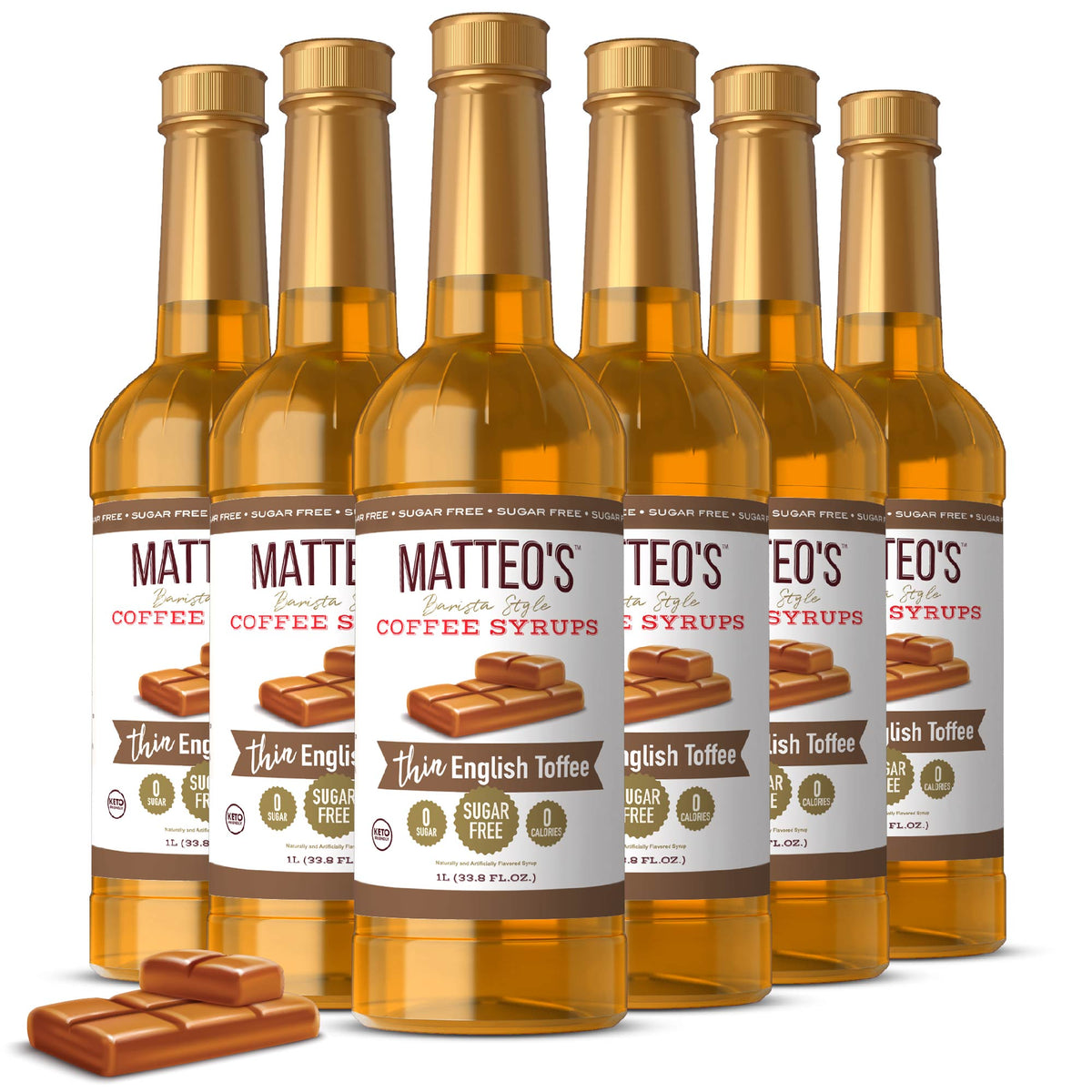 Sugar Free Coffee Syrup, English Toffee (1L)