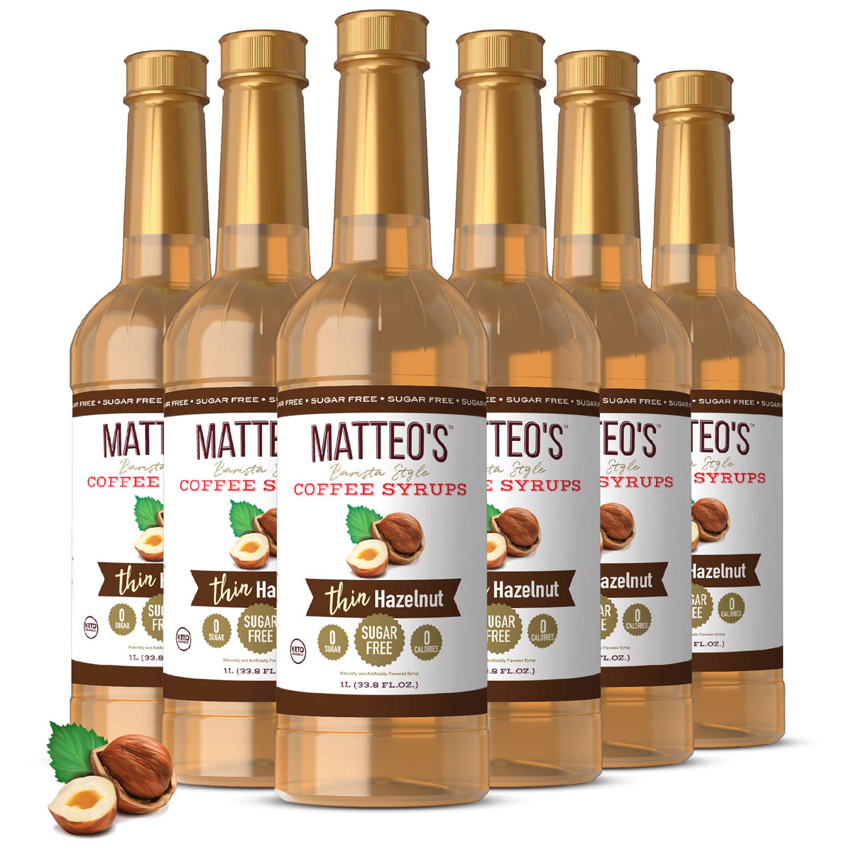 Sugar Free Coffee Syrup, Hazelnut (1L)