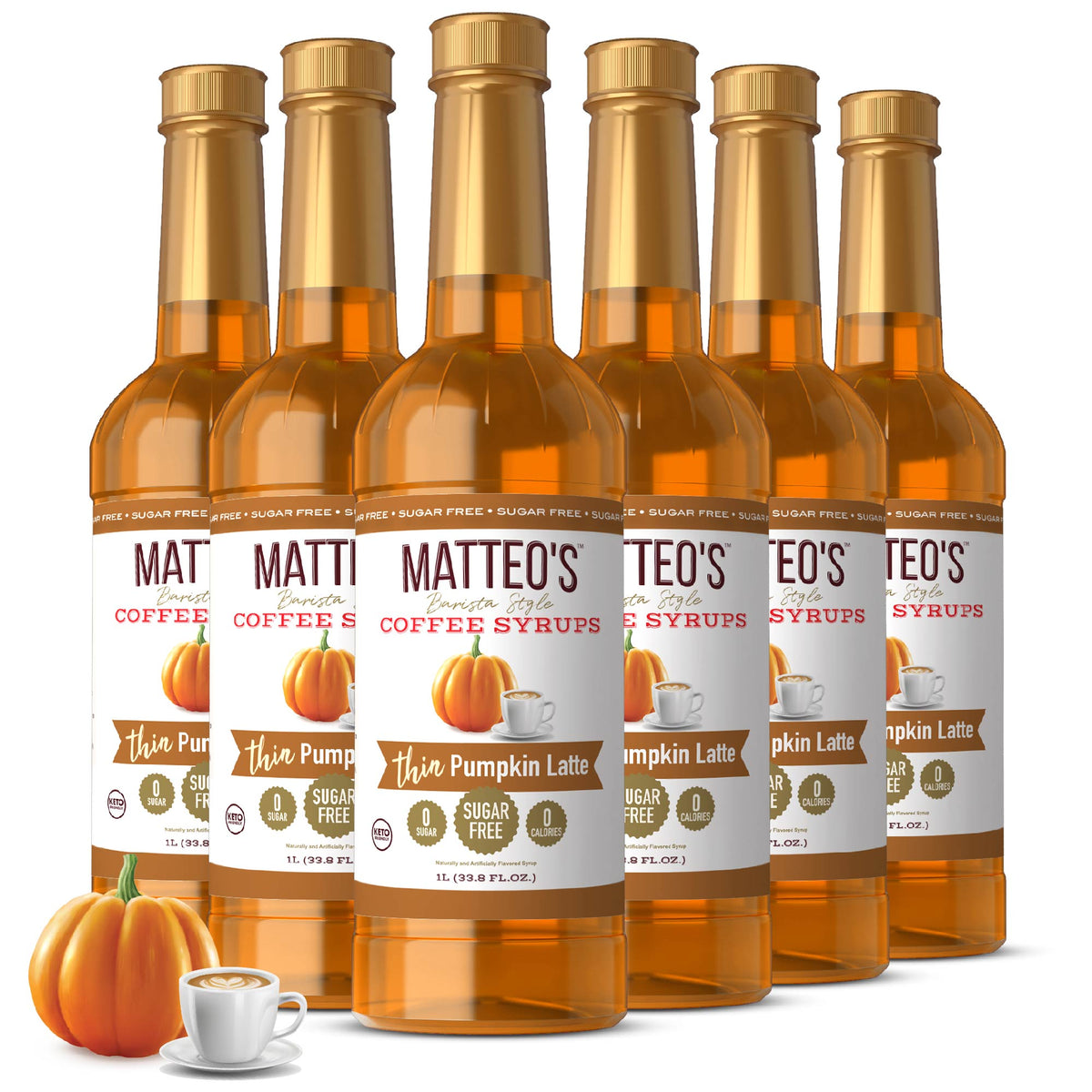 Sugar Free Coffee Syrup, Pumpkin Latte (1L)