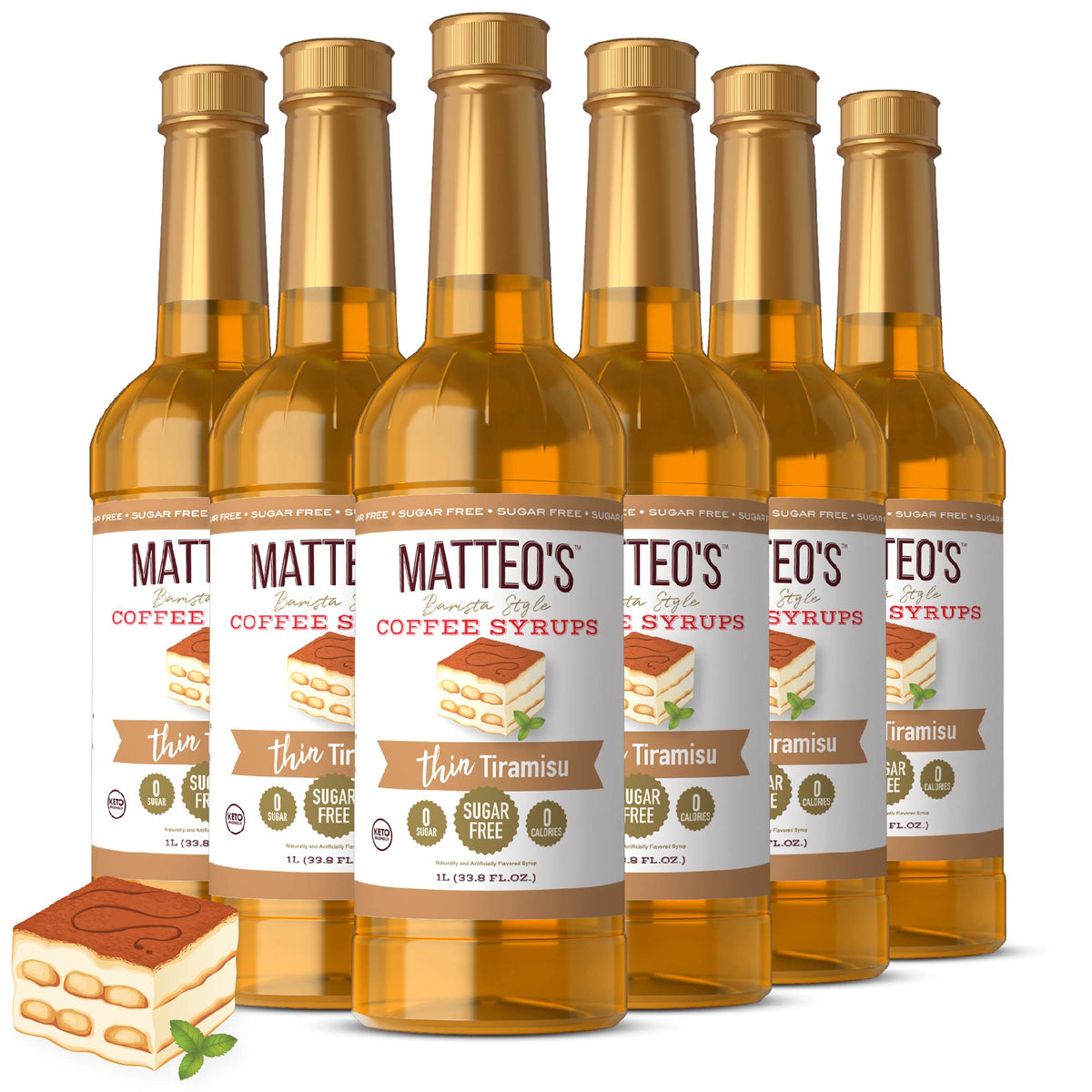 Sugar Free Coffee Syrup, Tiramisu (1L)