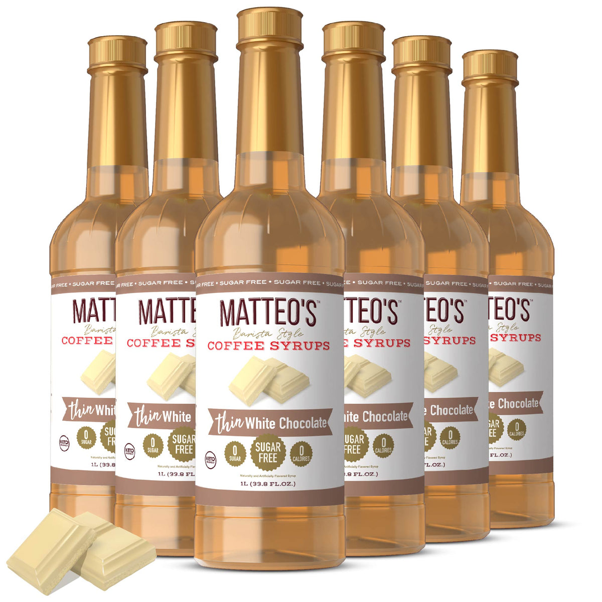 Sugar Free Coffee Syrup, White Chocolate (1L)