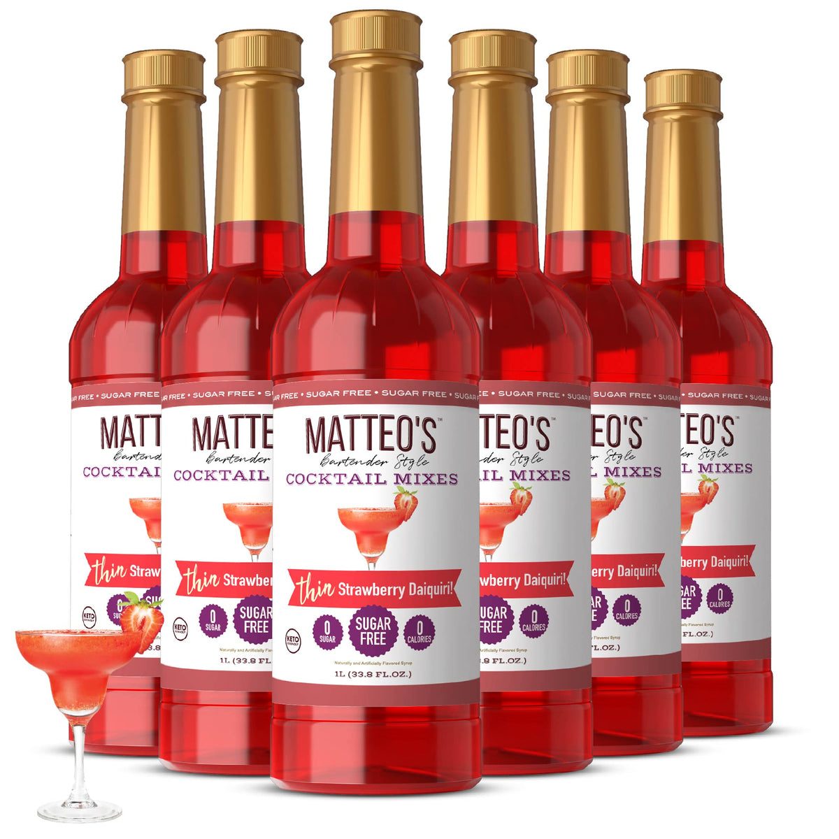 Sugar Free Cocktail Mix - Strawberry Daiquiri (1L)