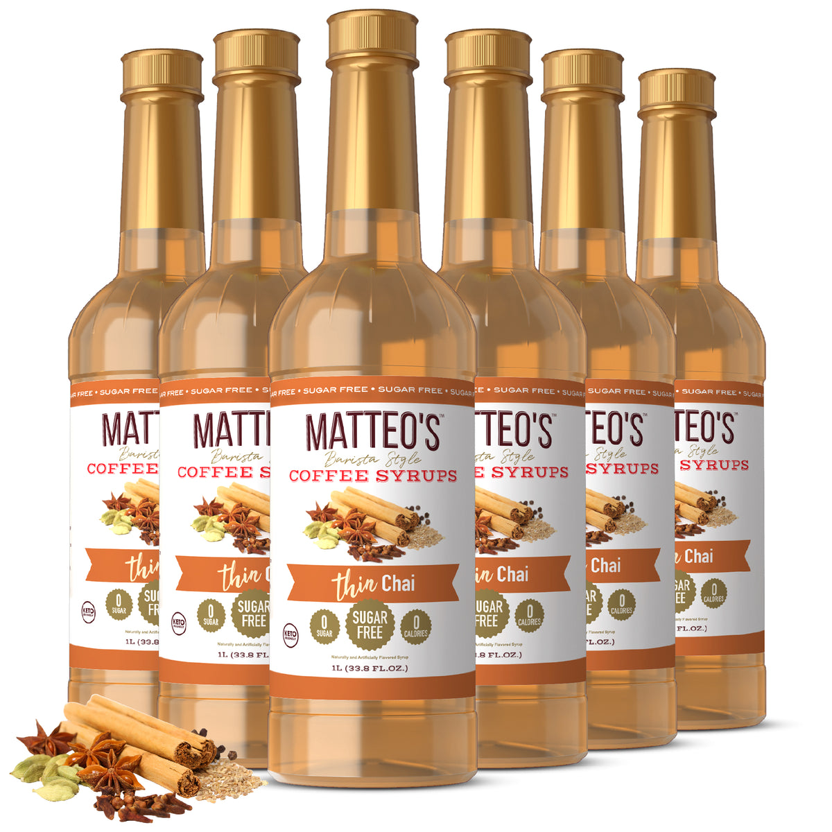 Sugar Free Coffee Syrup, Chai (1L)