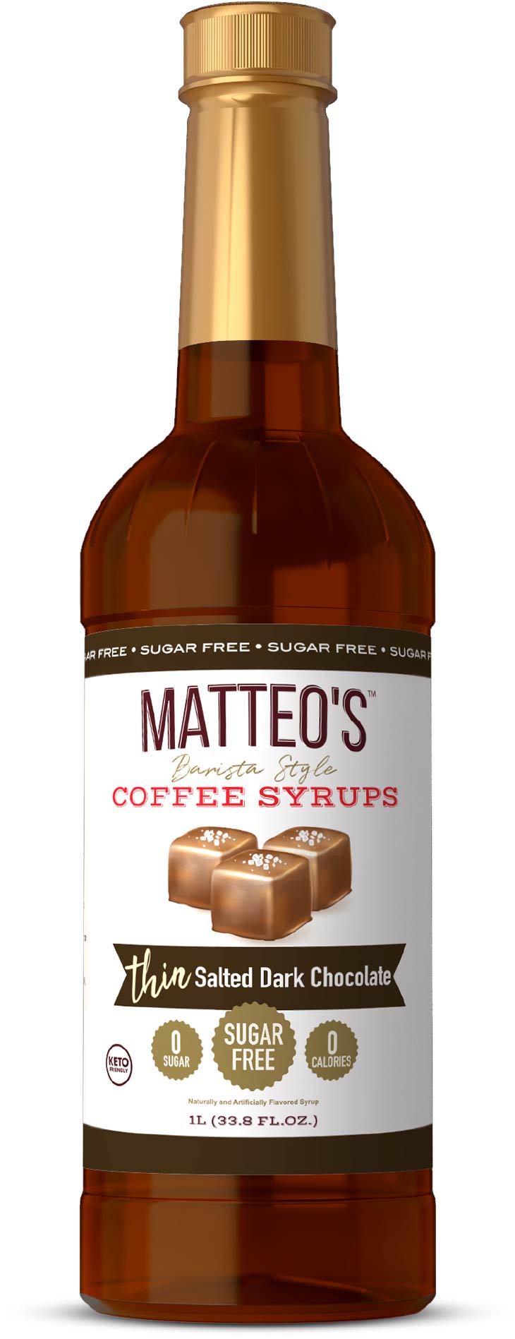 Sugar Free Coffee Syrup, Salted Dark Chocolate (1L)