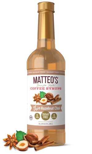 Sugar Free Coffee Syrup, Hazelnut Chai (1L)