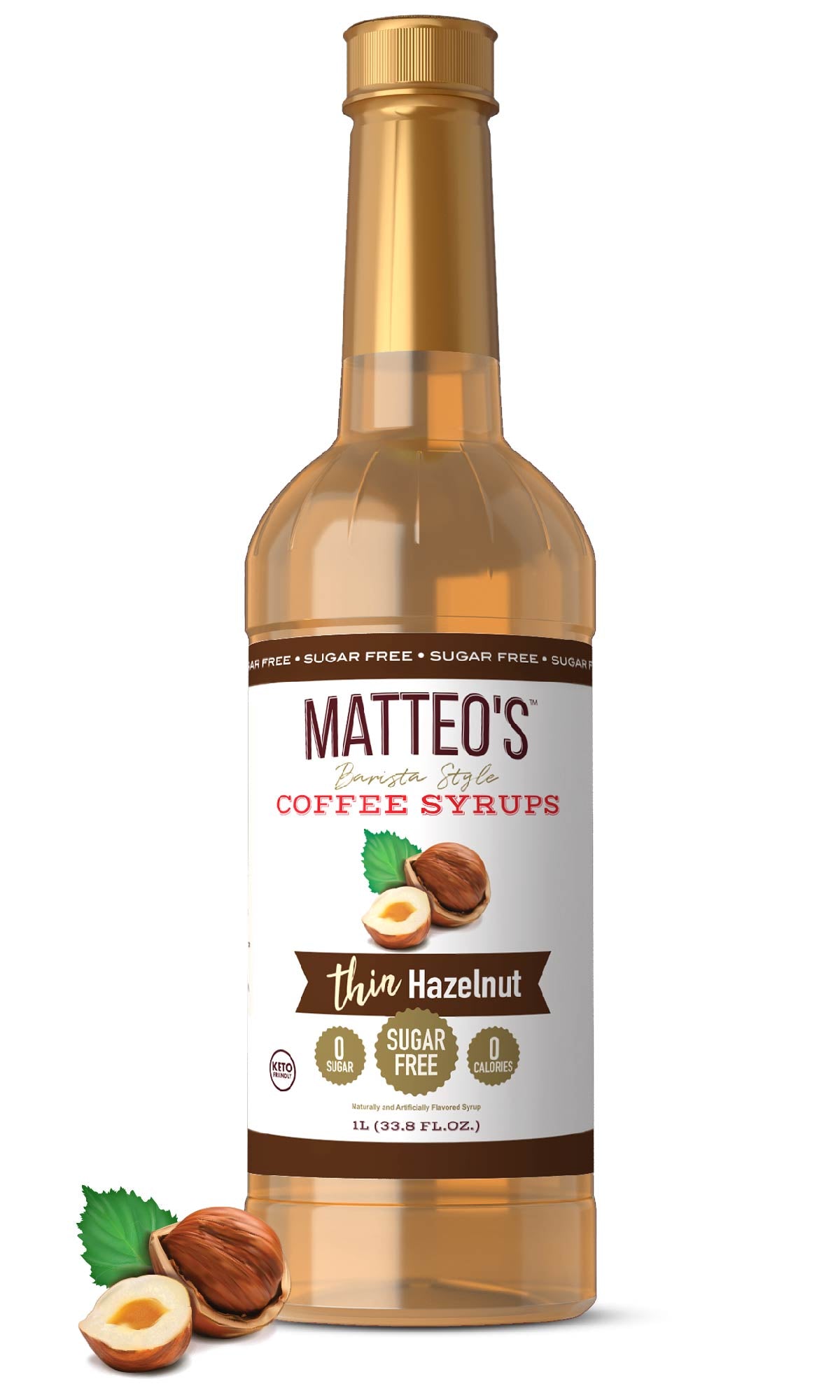 Sugar Free Coffee Syrup, Hazelnut (1L)