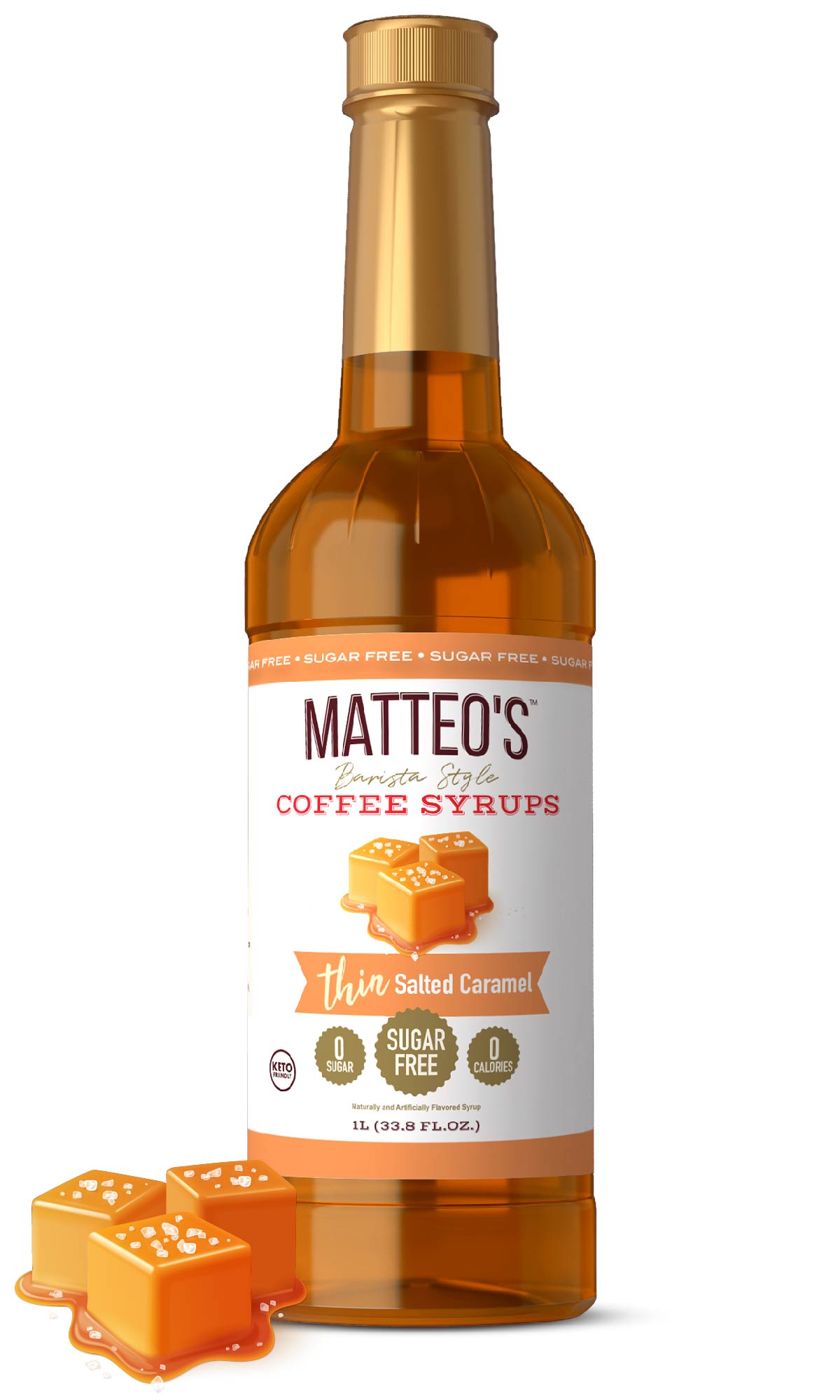 Sugar Free Coffee Syrup, Salted Caramel (1L)