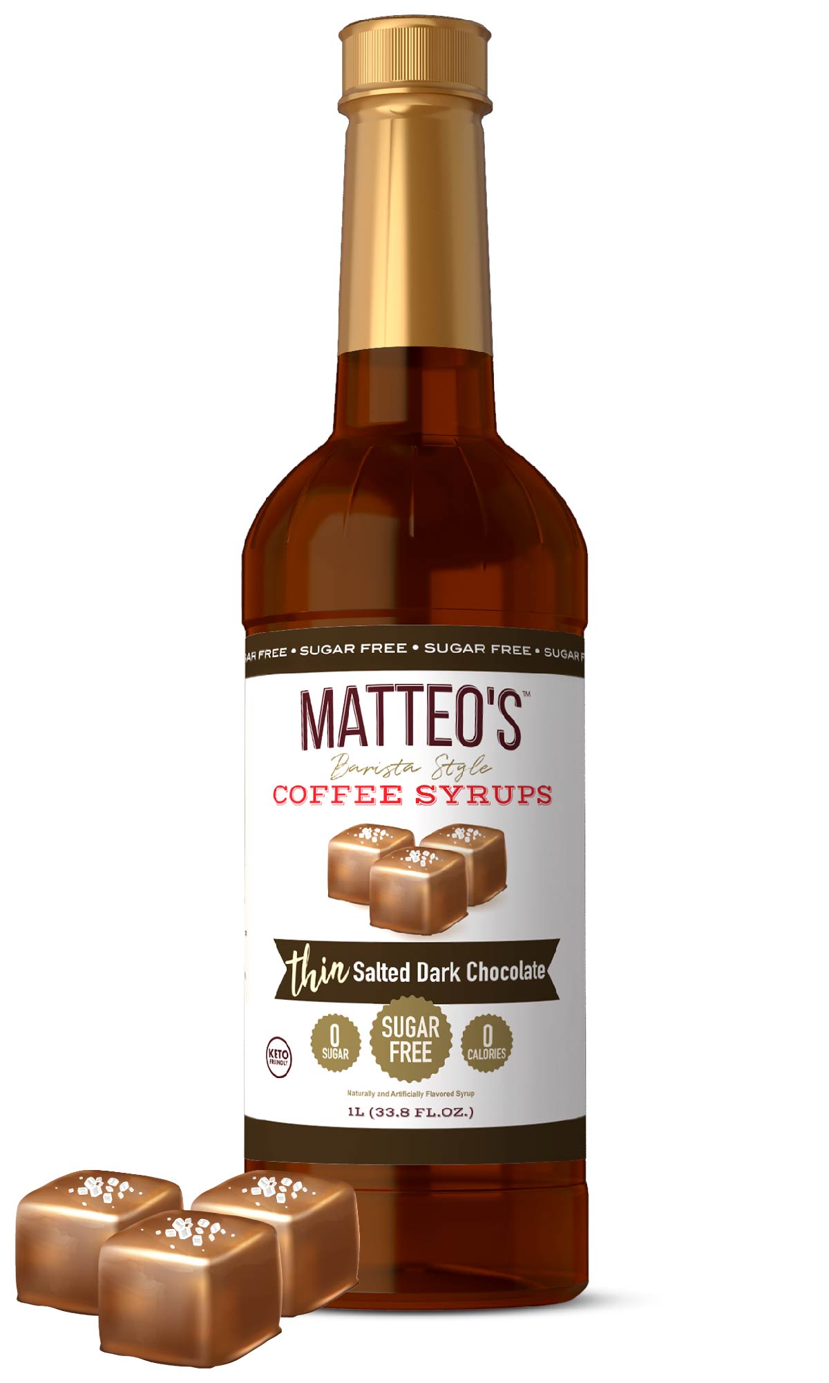 Sugar Free Coffee Syrup, Salted Dark Chocolate (1L)