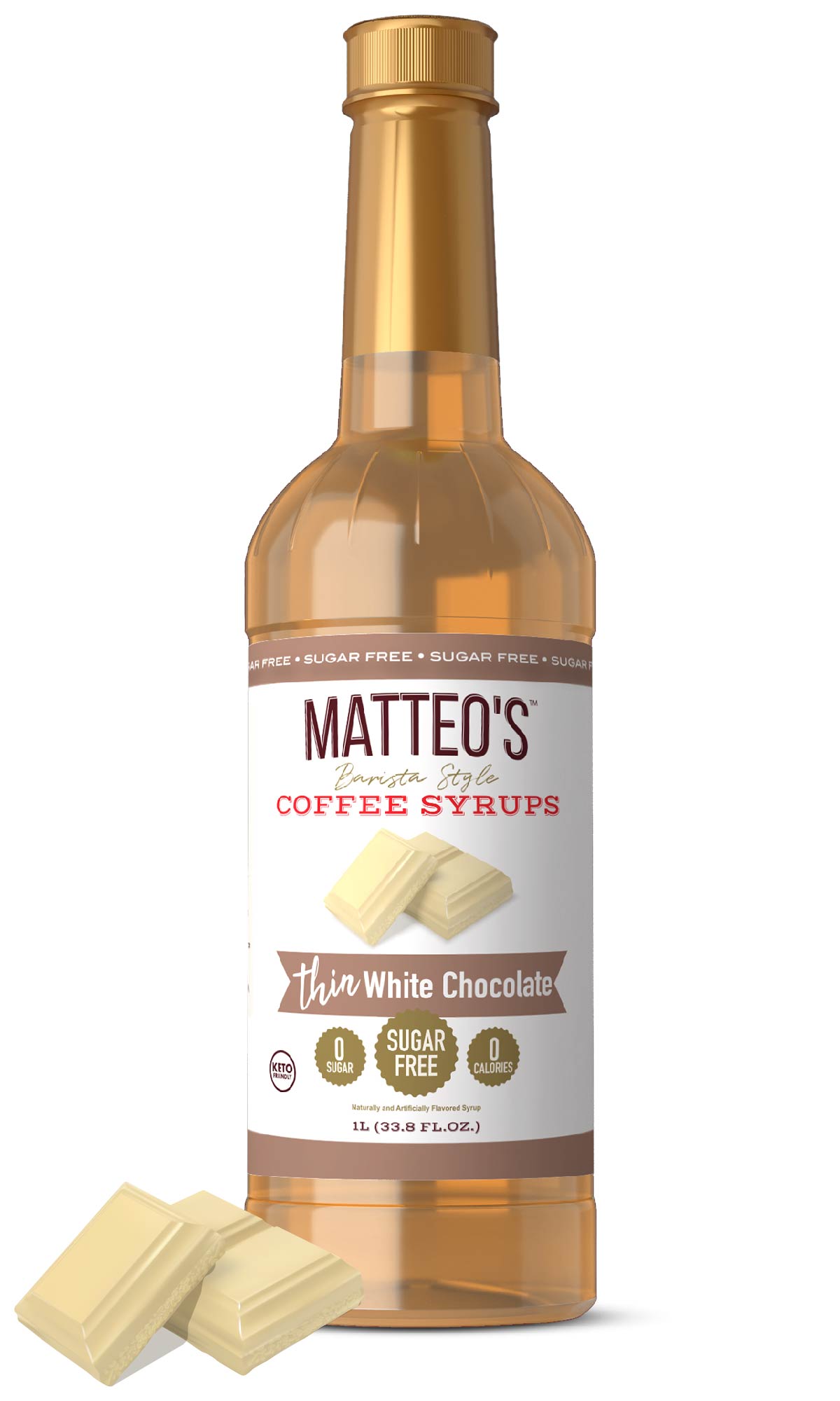 Sugar Free Coffee Syrup, White Chocolate (1L)