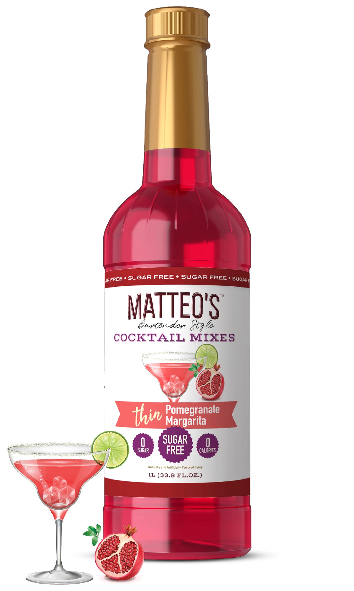 Sugar Free Cocktail Mix - Pomegranate Margarita (1L)