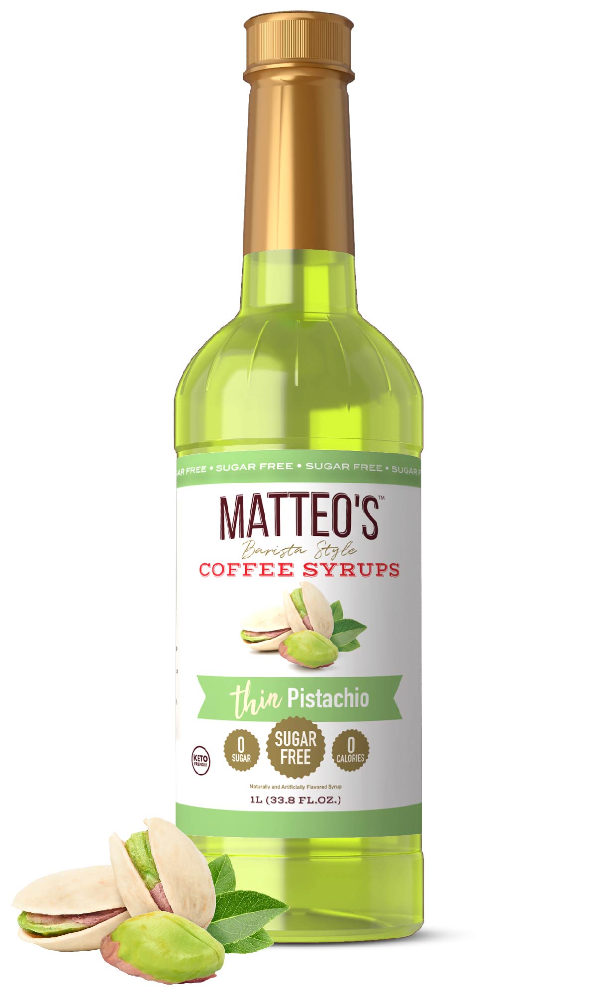Sugar Free Coffee Syrup, Pistachio (1L)