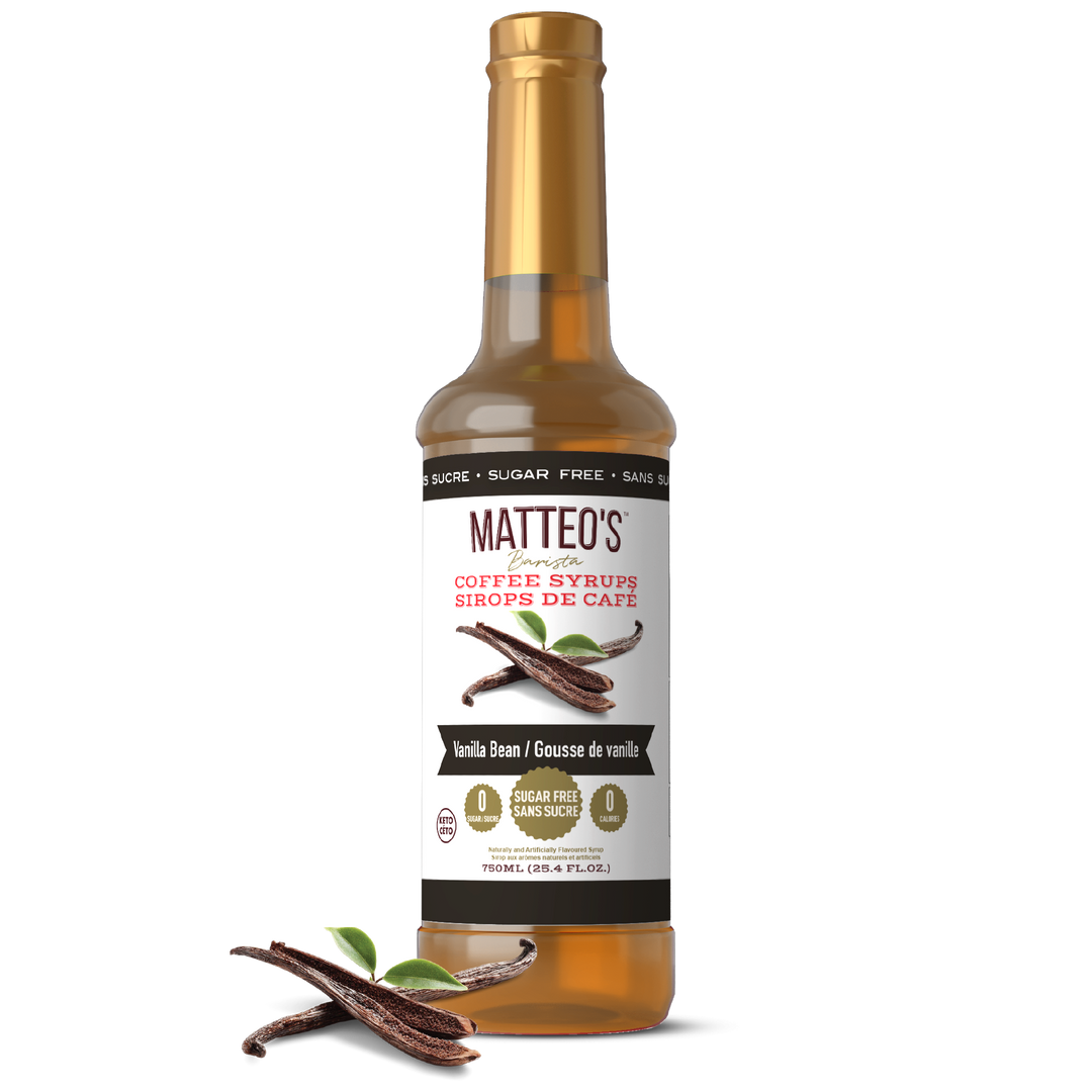 Matteo's Sugar-Free Vanilla Bean Coffee Syrup 750 mL bottle