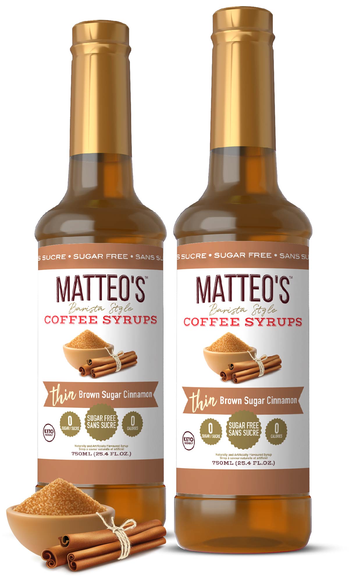 Sirop de café sans sucre, Cassonade et cannelle