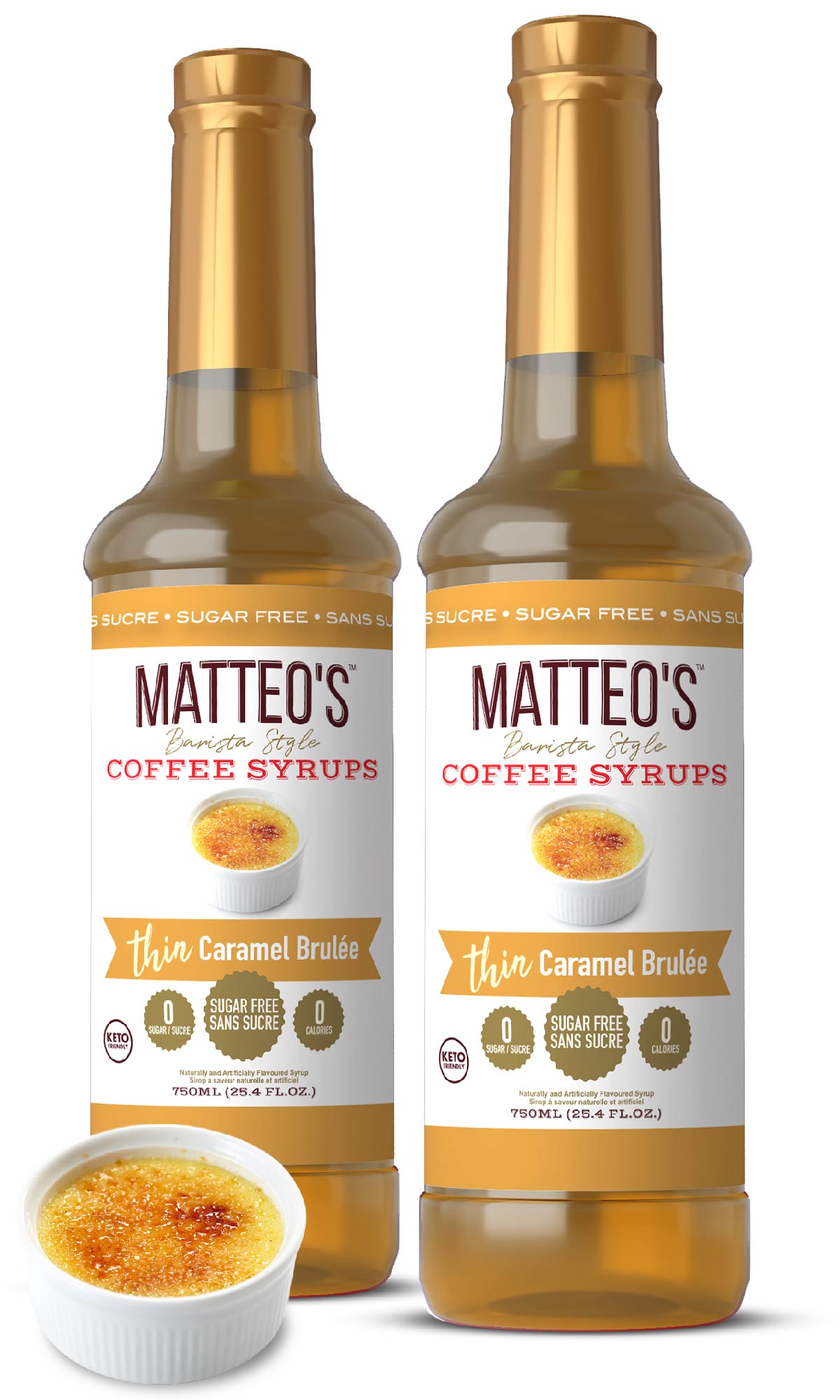 Sirop de café sans sucre, Caramel Brûlé