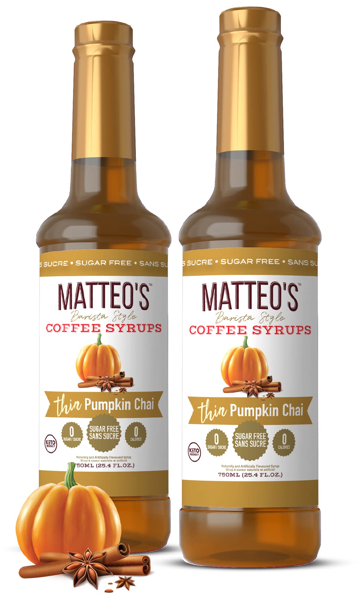 Sugar Free Coffee Syrup, Pumpkin Chai