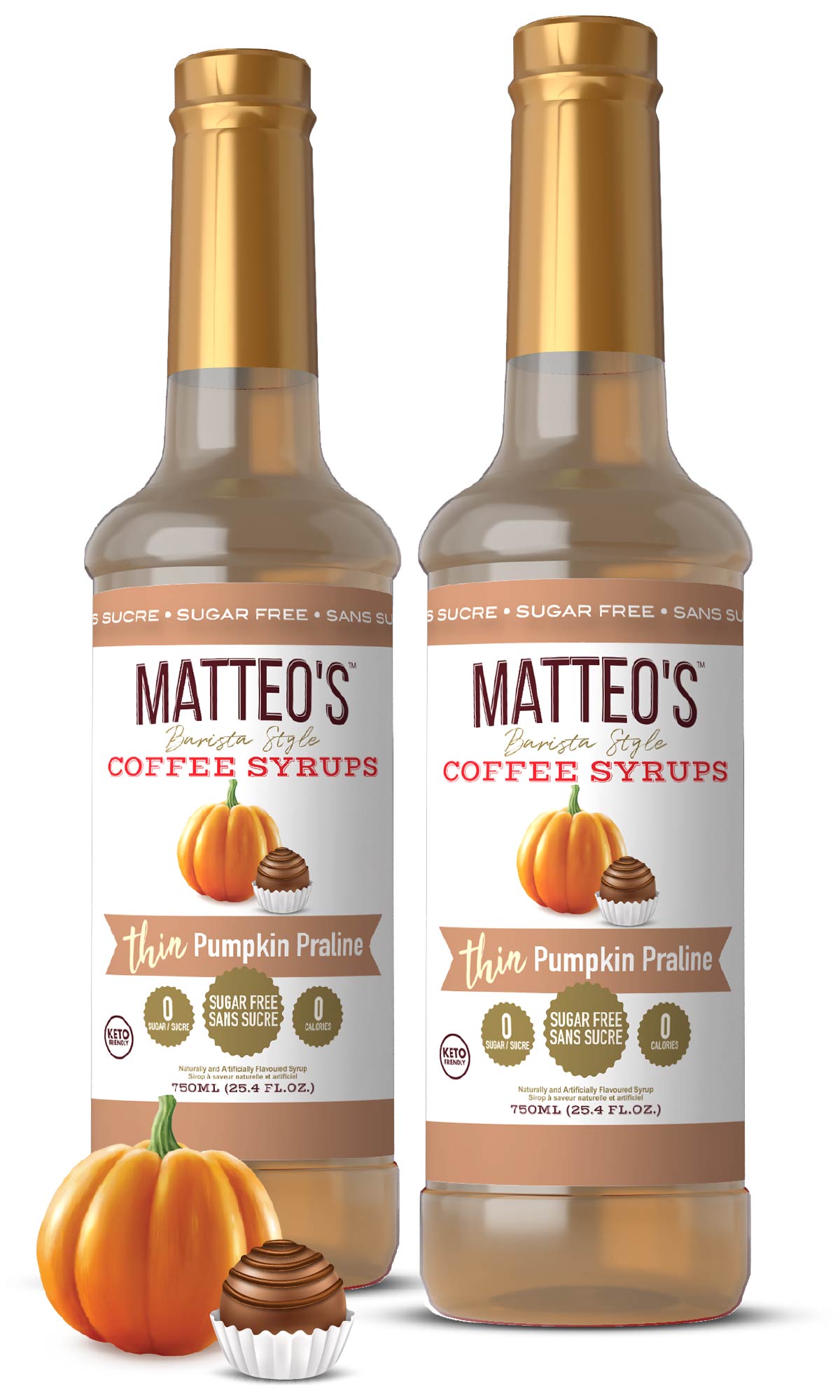 Sirop de café sans sucre, Praliné Citrouille