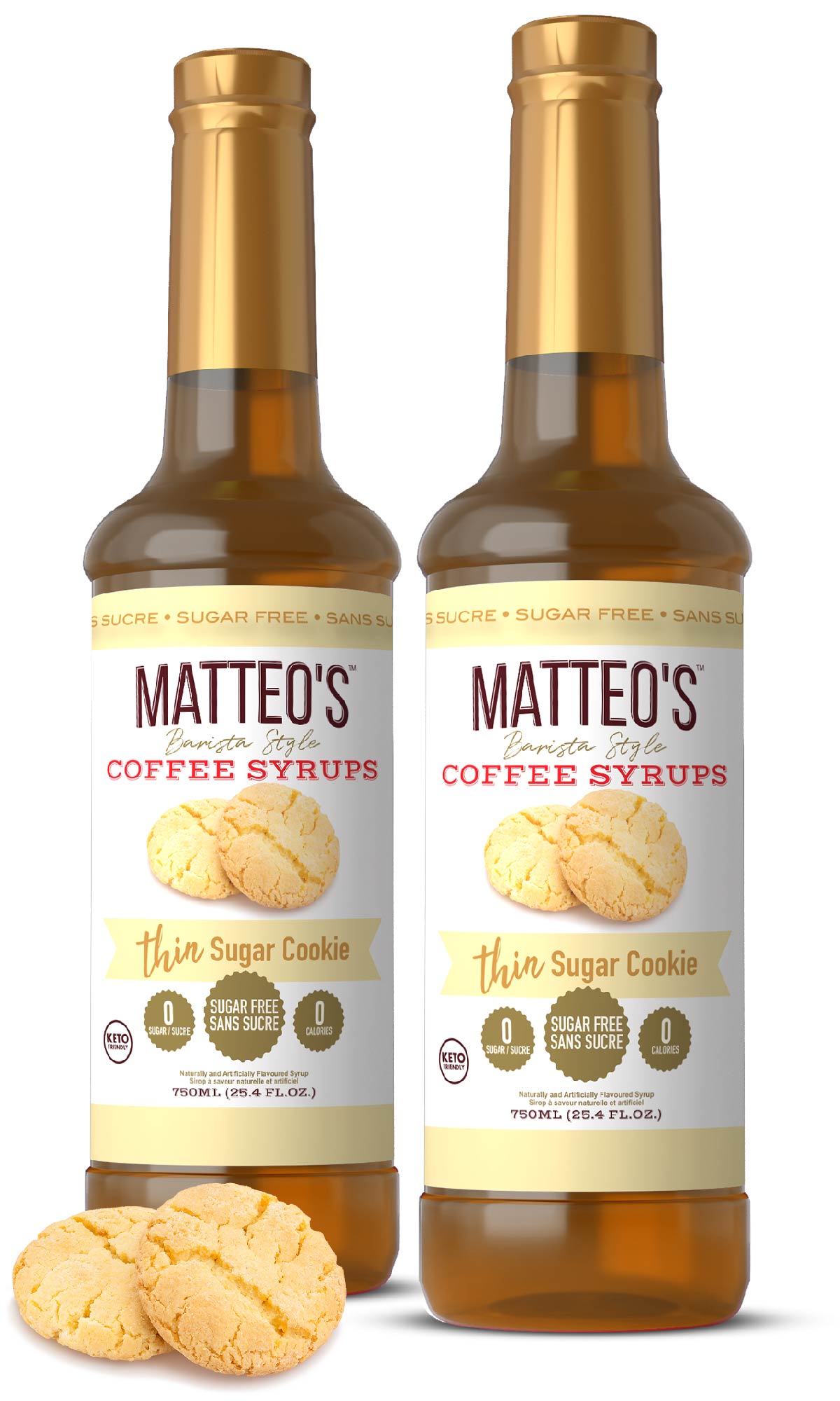 Sirop de café sans sucre, biscuit au sucre