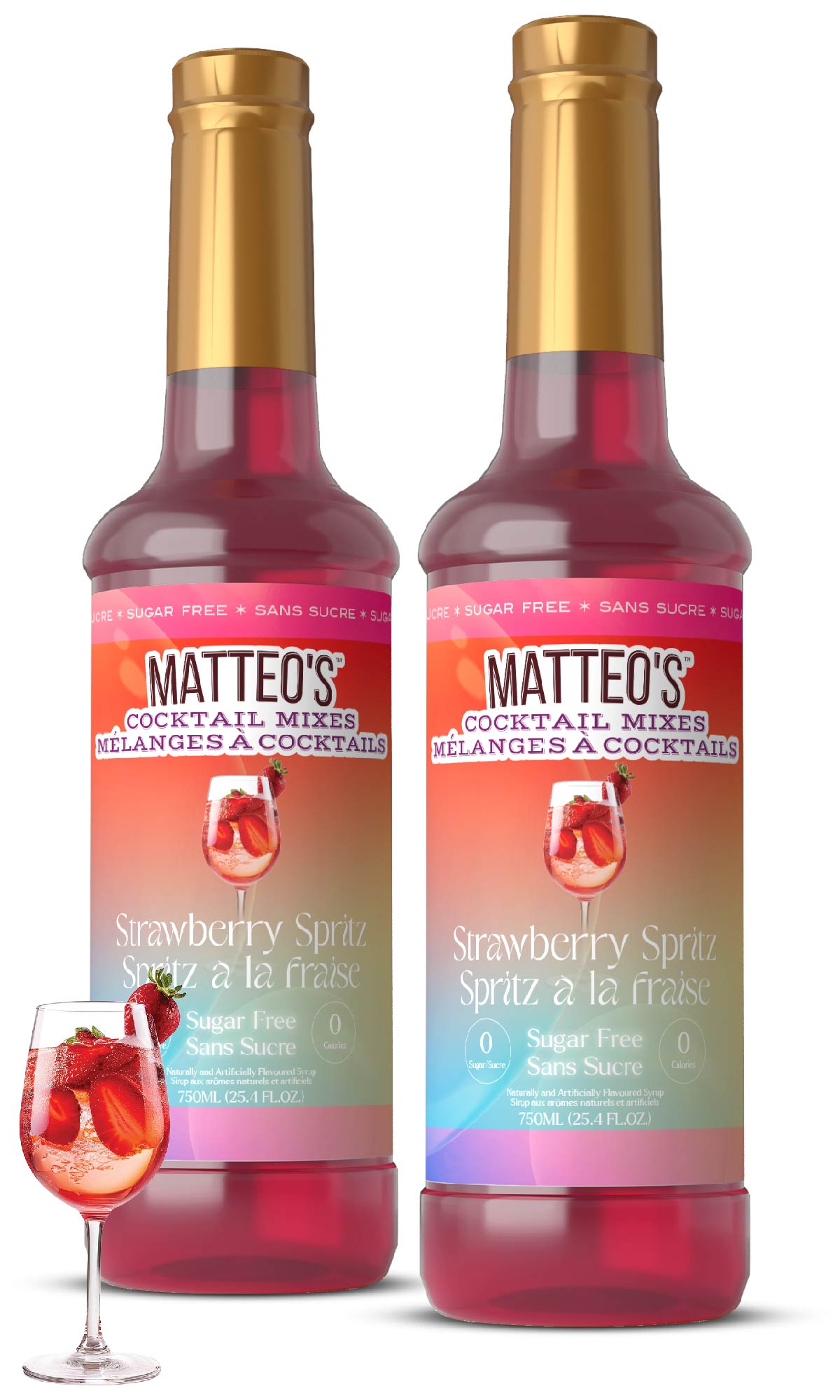 Sugar Free Cocktail Mixes - Strawberry Spritz