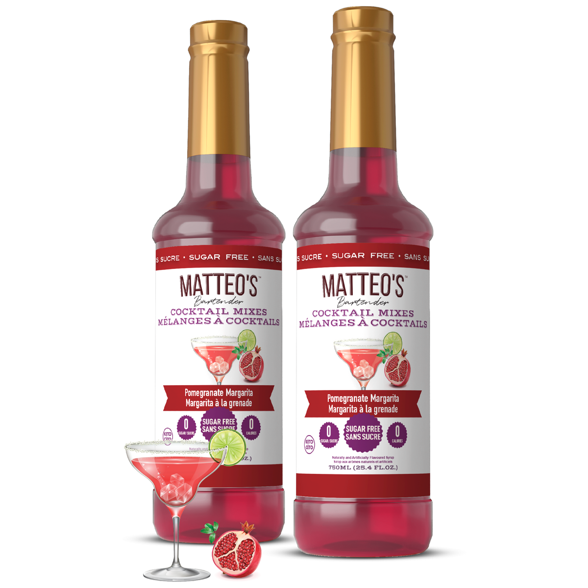Mélanges pour cocktails sans sucre - Margarita à la grenade