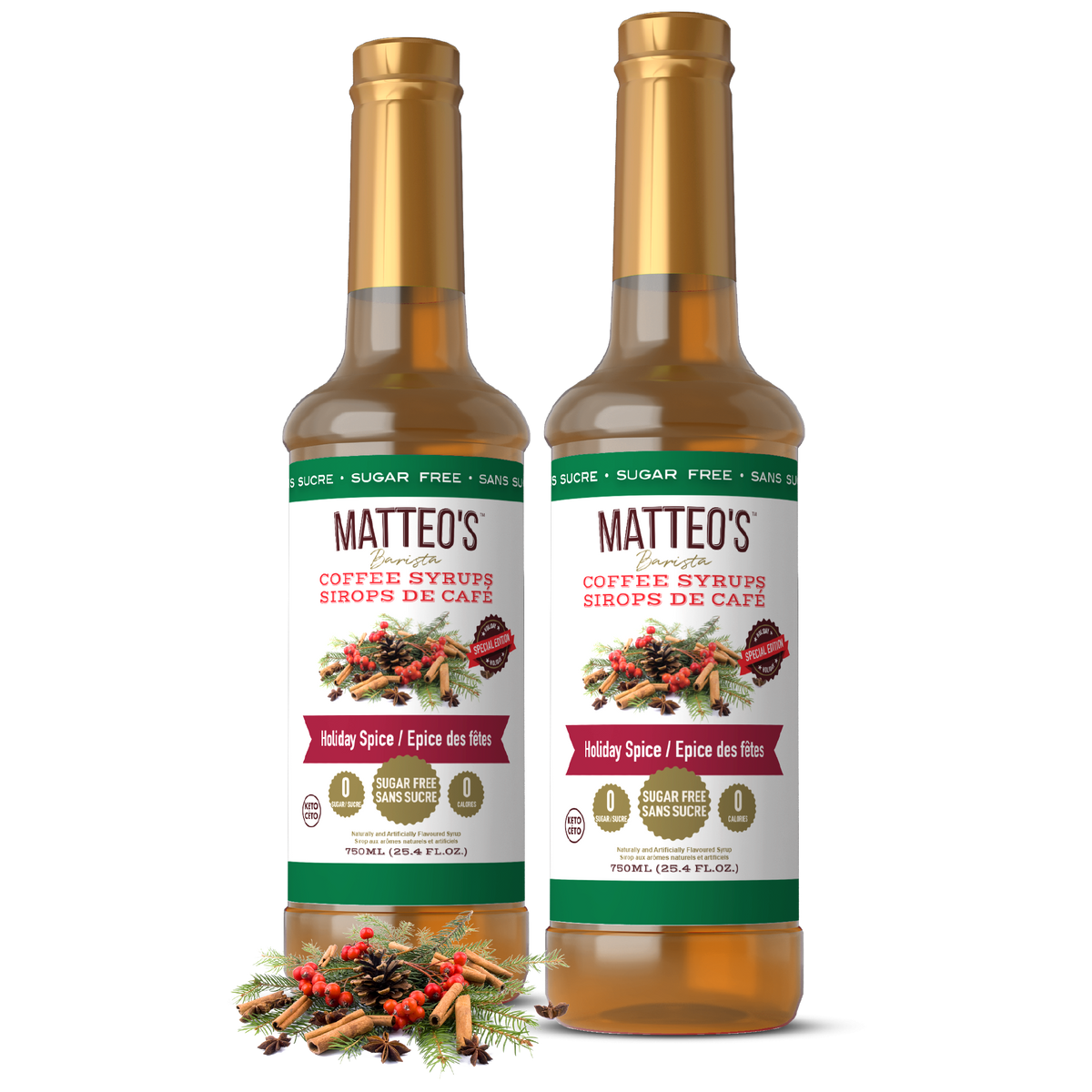 Sugar Free Coffee Syrup, Holiday Spice