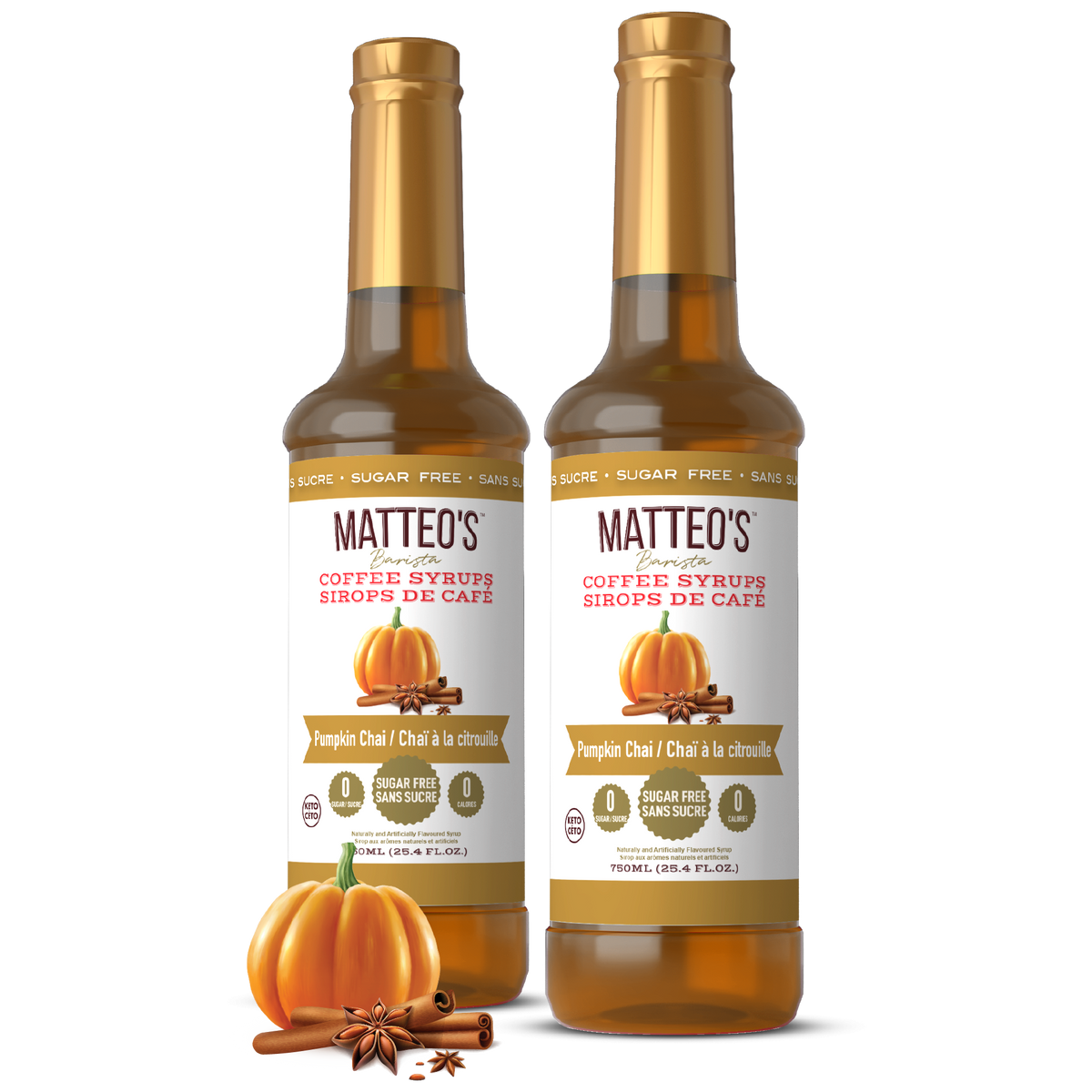 Sugar Free Coffee Syrup, Pumpkin Chai