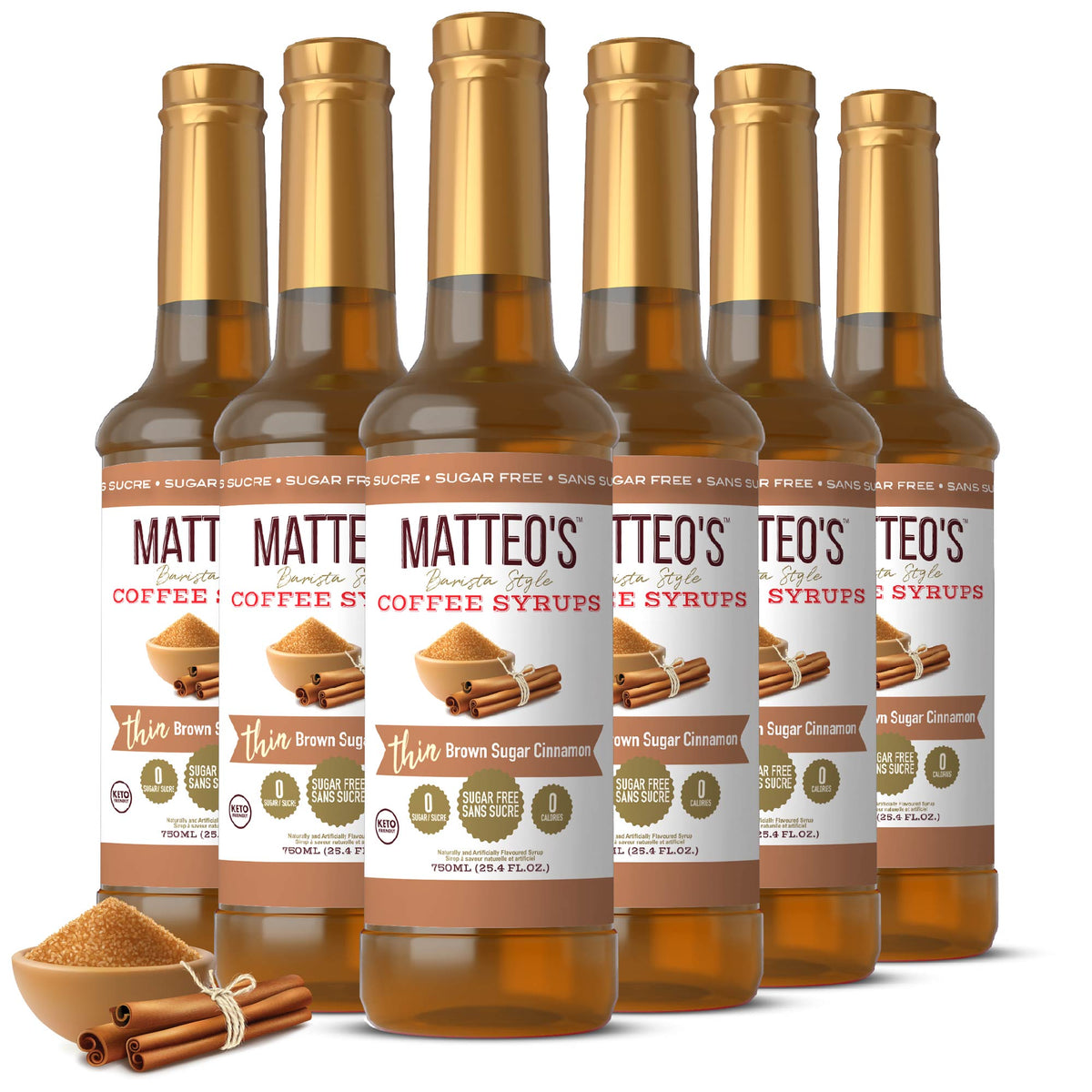 Sirop de café sans sucre, Cassonade et cannelle