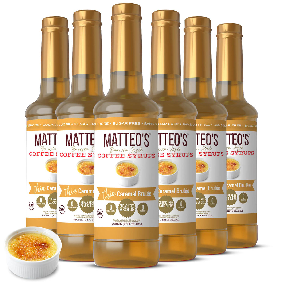 Sirop de café sans sucre, Caramel Brûlé