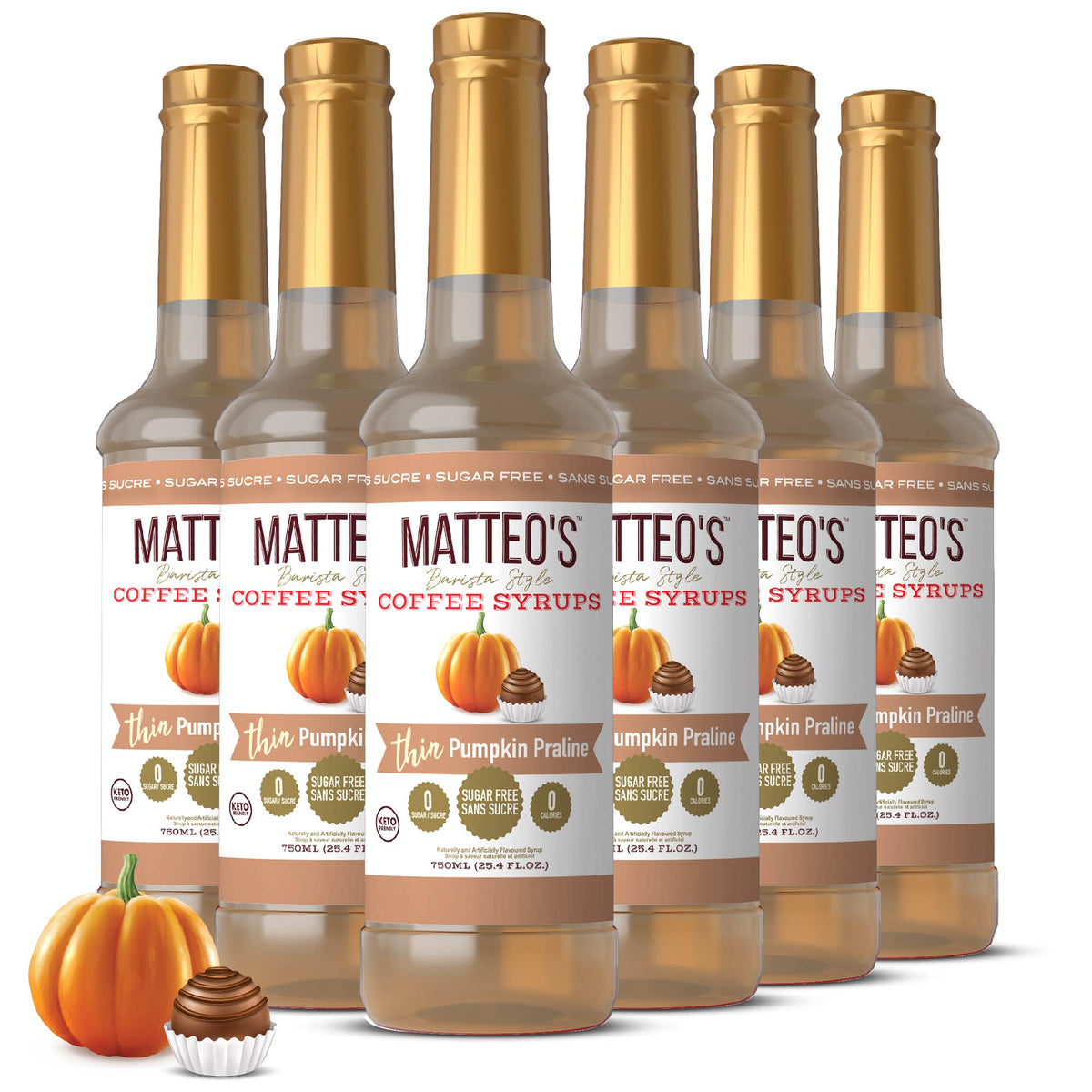 Sirop de café sans sucre, Praliné Citrouille