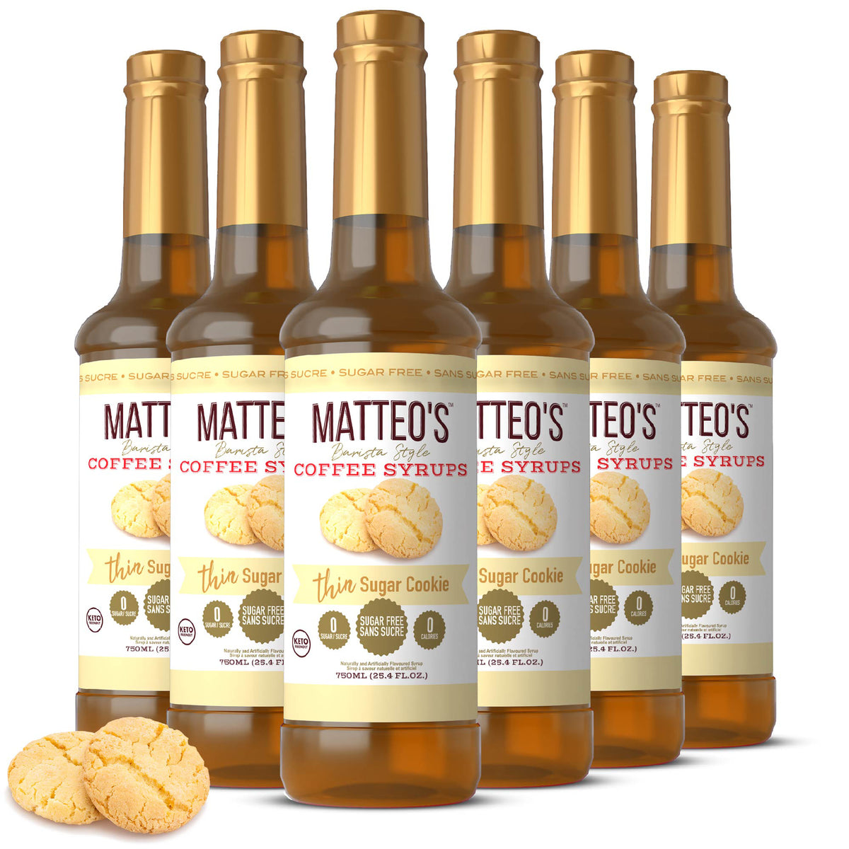 Sirop de café sans sucre, biscuit au sucre