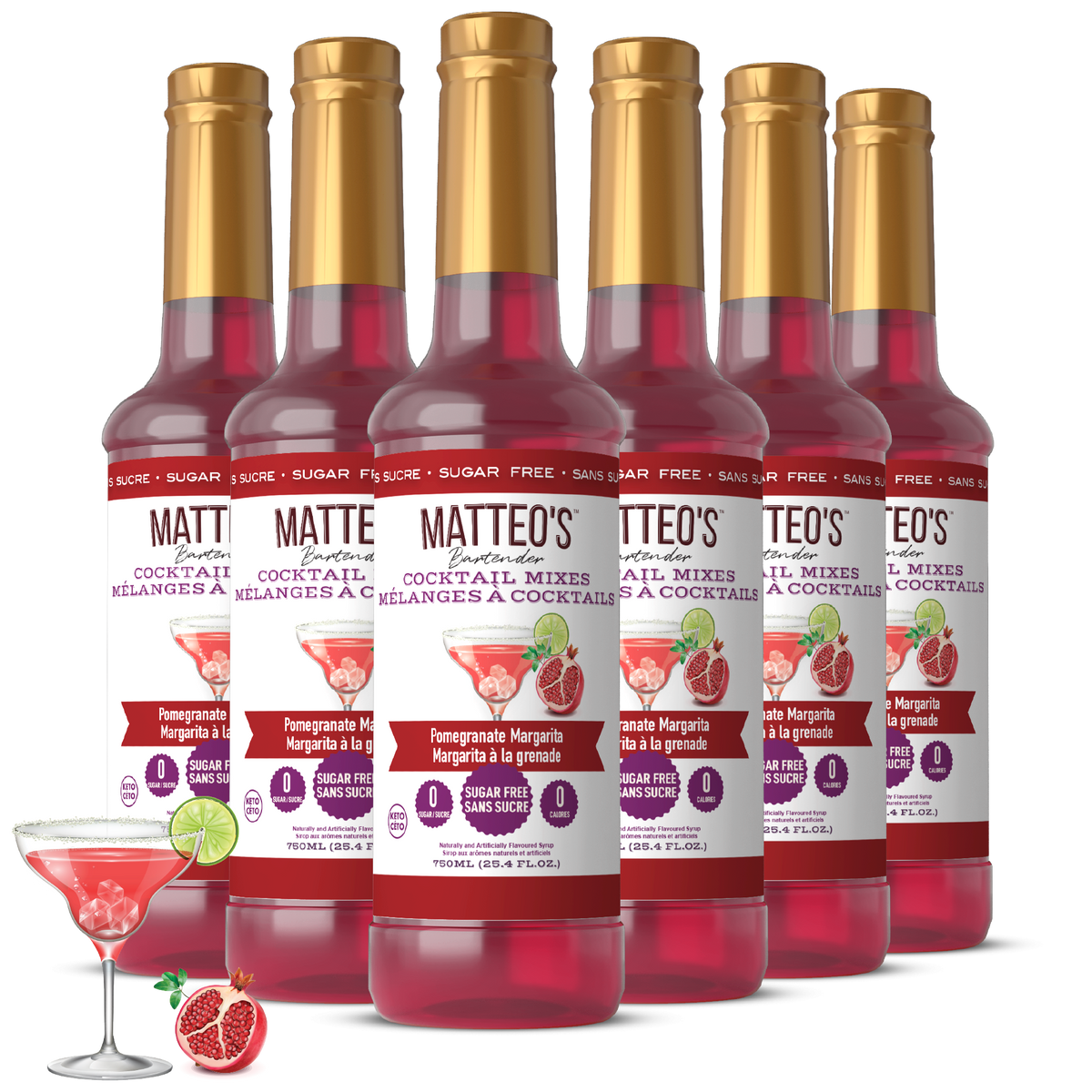 Mélanges pour cocktails sans sucre - Margarita à la grenade