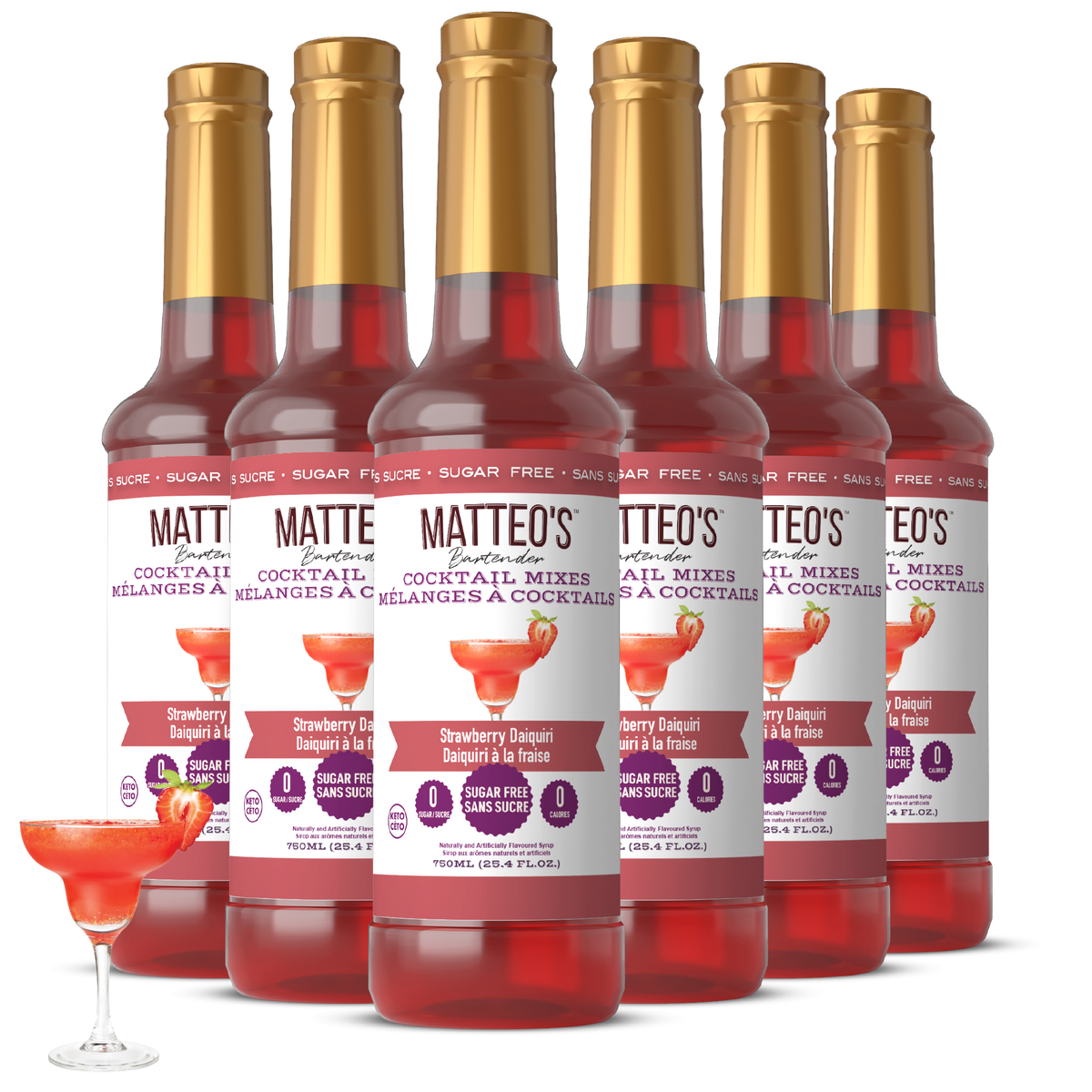 Sugar Free Cocktail Mixes - Strawberry Daiquiri